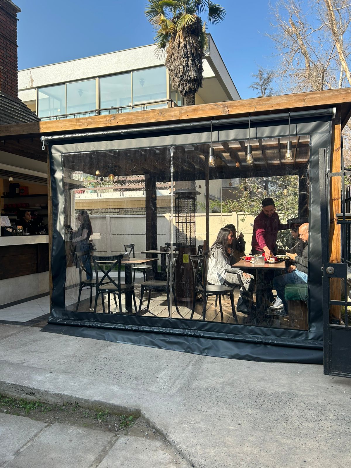 Toldo PVC Medida Estándar Protección Total contra Lluvia, Viento y Frío