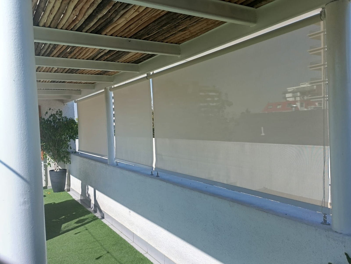 Toldo Rollersun con Cadena Blanco Estándar | Protección Solar Exterior Moderna - Blanco / 140x240