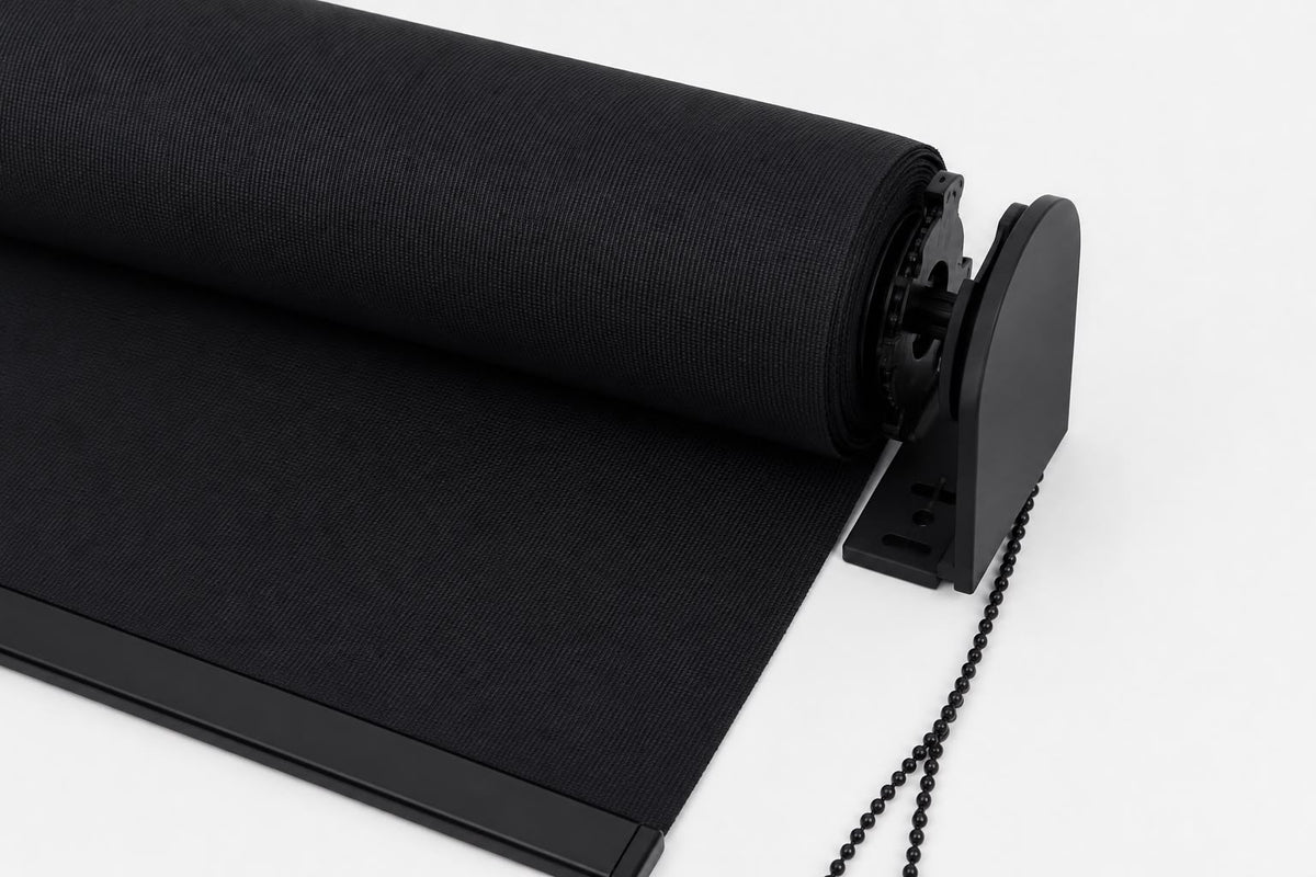 Cortinas Roller Blackout Negro Estándar | Oscuridad Total y Máximo Confort - Negro / 120x240